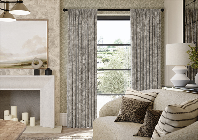Cyrus Crushed Velvet, Bright Silver - Made to Measure Curtains - Image 3